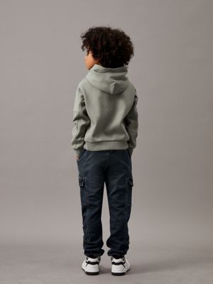 dirty green comfort denim cargo joggers for boys calvin klein jeans