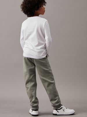 meteor green fleece joggers for boys calvin klein jeans