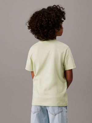 celadon green relaxed logo t-shirt for boys calvin klein jeans