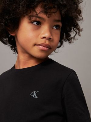 ck black colourblock t-shirt for boys calvin klein jeans