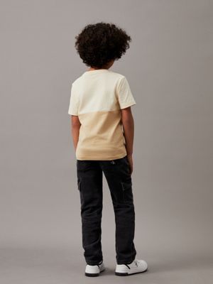 afterglow colourblock t-shirt for boys calvin klein jeans