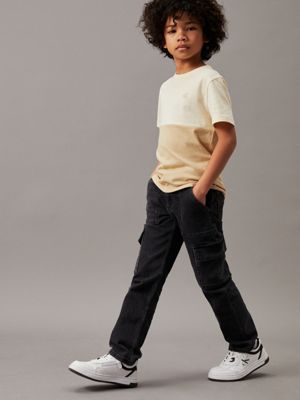 afterglow colourblock t-shirt for boys calvin klein jeans