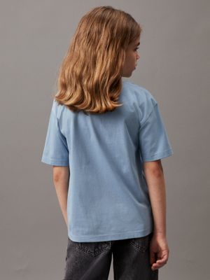 faded denim relaxed logo t-shirt for boys calvin klein jeans