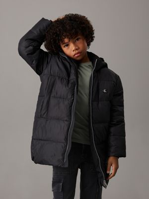 Calvin klein big boys hooded bubble jacket online