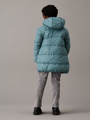 doudoune parka relaxed blue pour garçons calvin klein jeans