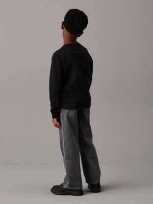 ck black logo sweatshirt for boys calvin klein jeans