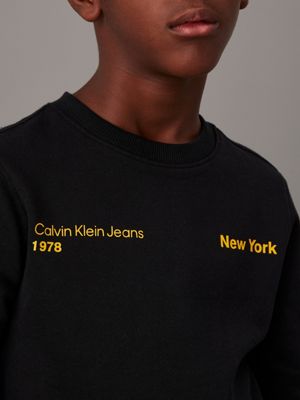 ck black logo sweatshirt for boys calvin klein jeans