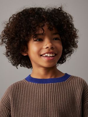 falcon relaxed colourblock jumper for boys calvin klein jeans