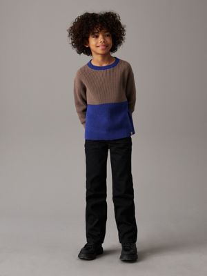 falcon relaxed colourblock jumper for boys calvin klein jeans