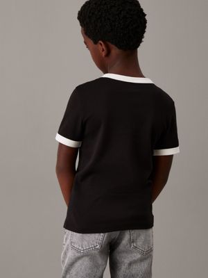 ck black oversized t-shirt for boys calvin klein jeans