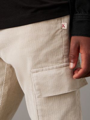 pantaloni cargo di velluto a coste pelican da bambini calvin klein jeans