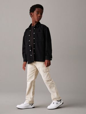 pantaloni cargo di velluto a coste pelican da bambini calvin klein jeans