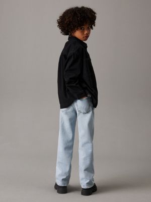 authentic light blue relaxed skater jeans for boys calvin klein jeans