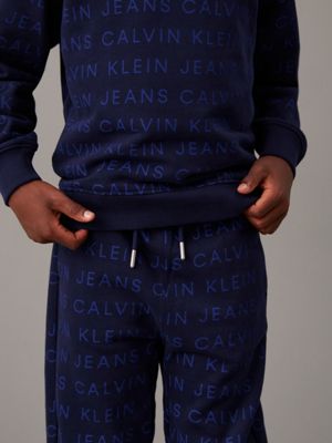 ckj logo aop straight logo joggers for boys calvin klein jeans