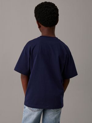 peacoat relaxed logo t-shirt for boys calvin klein jeans