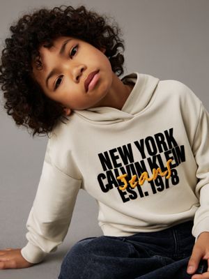 pelican relaxed logo hoodie for boys calvin klein jeans