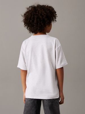 grey heather relaxed graphic t-shirt for boys calvin klein jeans