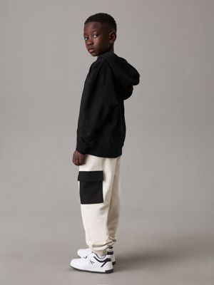 turtledove relaxed colourblock joggingbroek voor jongens - calvin klein jeans