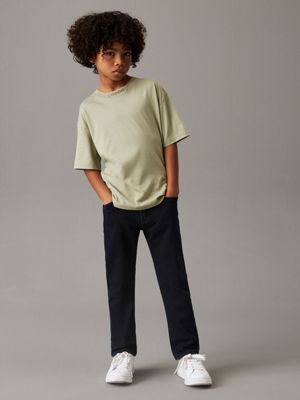 t-shirt con logo taglio relaxed misty vale da bambini calvin klein jeans