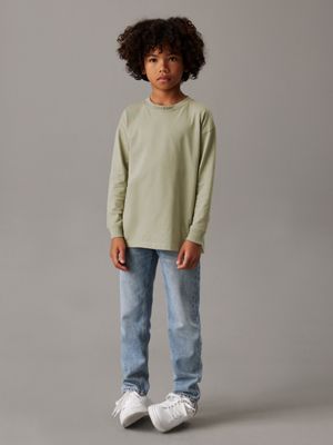 misty vale relaxed long sleeve t-shirt for boys calvin klein jeans