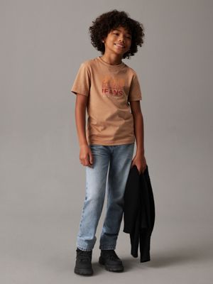 tea time logo t-shirt for boys calvin klein jeans