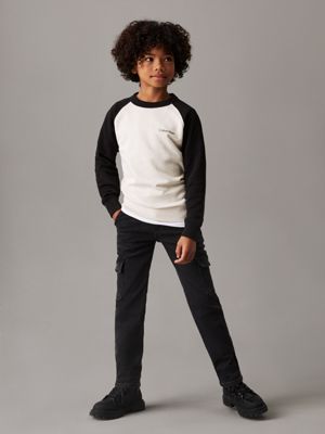 felpa color-block turtledove da bambini calvin klein jeans