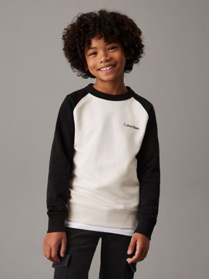 multi colourblock sweatshirt for boys calvin klein jeans