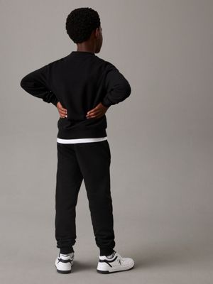 ck black relaxed tracksuit for boys calvin klein jeans