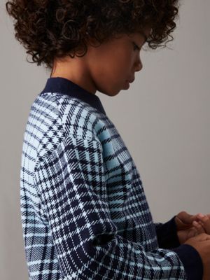 peacoat relaxed checkered jumper for boys calvin klein jeans