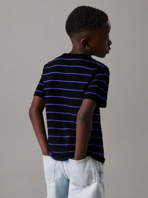 pigment blue / thin blue stripes 2 pack t-shirts for boys calvin klein jeans