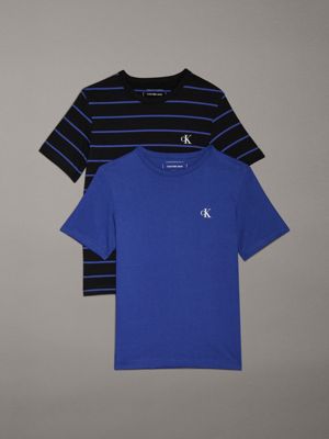 blue 2 pack t-shirts for boys calvin klein jeans