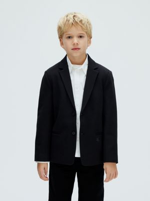 blue slim milano twill blazer for boys 