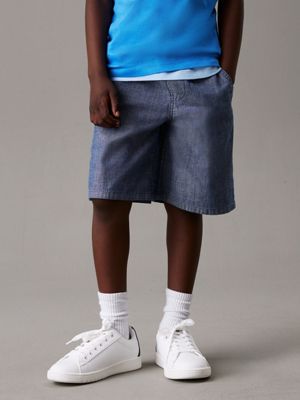 blue chambray shorts for boys calvin klein jeans