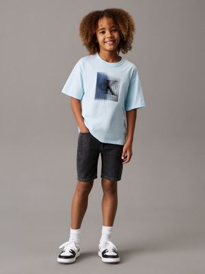 soft black denim shorts for boys calvin klein jeans