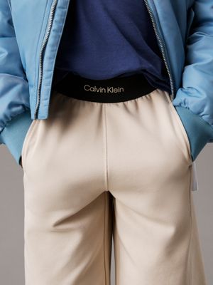 oyster gray relaxed pique interlock shorts for boys calvin klein jeans