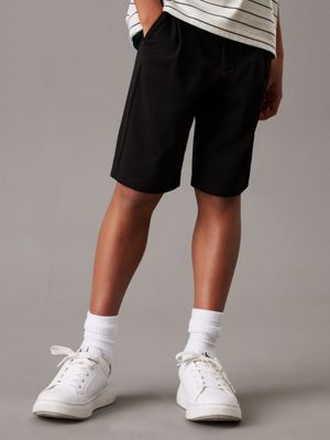 black relaxed milano tailored shorts for boys calvin klein jeans