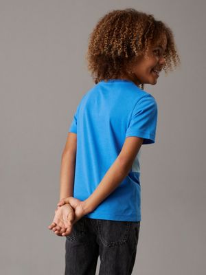 bright white / blue colorblock 2 pack t-shirts for boys calvin klein jeans