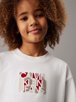 tofu relaxed logo t-shirt for boys calvin klein jeans