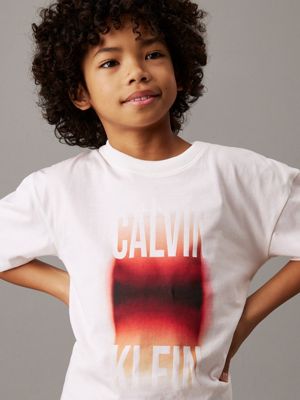 tofu gradient graphic logo t-shirt for boys calvin klein jeans