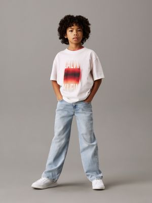 tofu gradient graphic logo t-shirt for boys calvin klein jeans