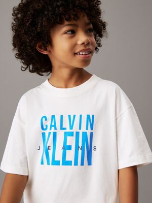 tofu logo t-shirt for boys calvin klein jeans