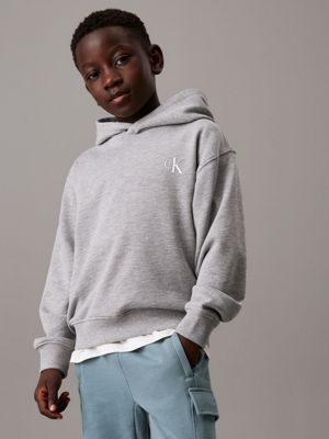 grey oversized back graphic hoodie for boys calvin klein jeans