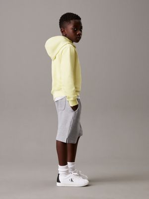 elfin yellow relaxed logo hoodie for boys calvin klein jeans