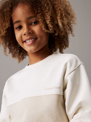 tofu relaxed colourblock sweatshirt for boys calvin klein jeans