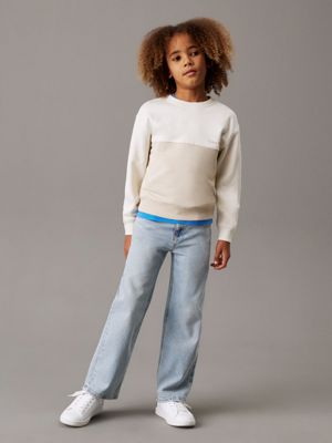 tofu relaxed colourblock sweatshirt for boys calvin klein jeans