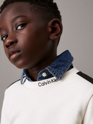 tofu colourblock sweatshirt for boys calvin klein jeans