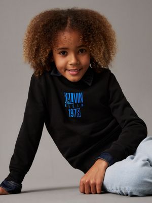 ck black logo sweatshirt for boys calvin klein jeans