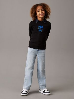 ck black logo sweatshirt for boys calvin klein jeans