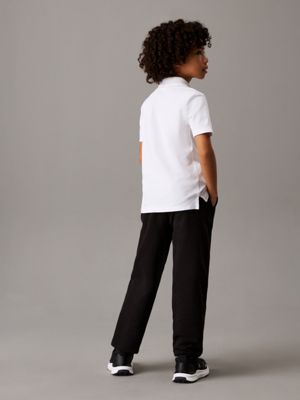 ck black relaxed terry pintuck joggers for boys calvin klein jeans