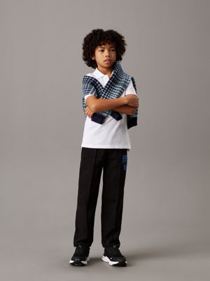 ck black relaxed terry pintuck joggers for boys calvin klein jeans